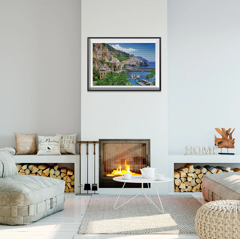 Rompecabezas de la costa Amalfi para adultos, juguete educativo para aliviar el estrés, pintura para decoración del hogar, 75x50cm, 1000 piezas