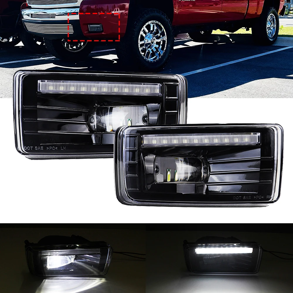 

LED Fog Lights with DRL for Chevy Silverado 1500/2500HD/3500HD 2007-2014/ Avalanche 2007-2011/ Suburban Tahoe 2007-2014