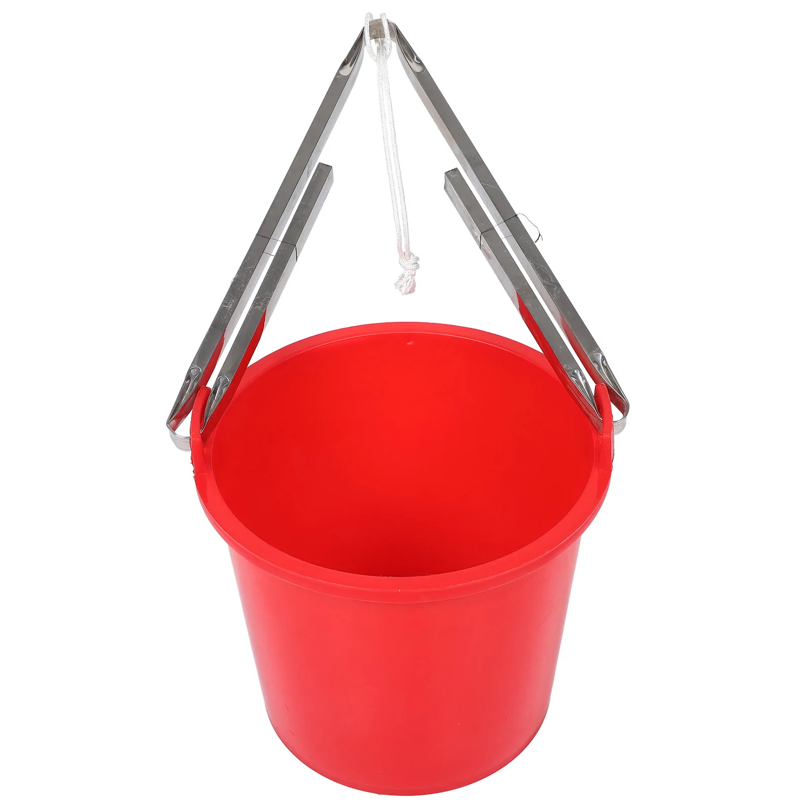 

Red Plastic Bucket for Bath Bathroom Water Storage with Handle Food Tank Root Grains Manure Transport