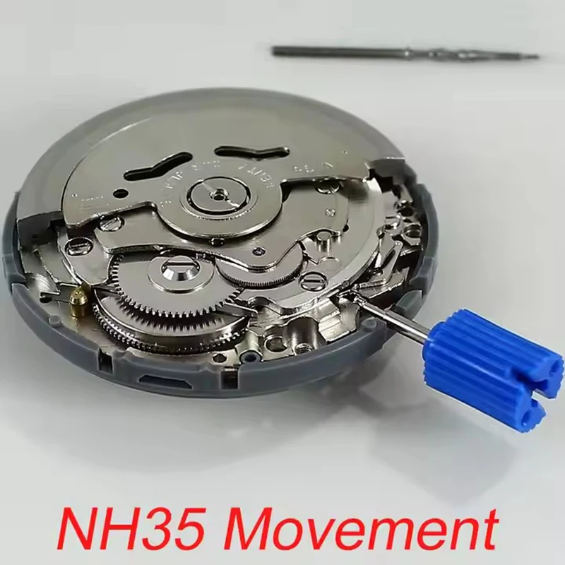 حركة ميكانيكية أوتوماتيكية NH35A يابانية أصلية، 24 بديلة لساعة MOD مجوهرات عالية الدقة، التاريخ هو 3:00، NH35A