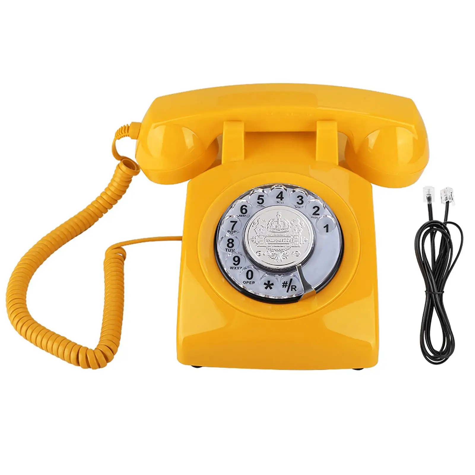 

Retro Rotary Dial Telephone for hotel , Home, Office - Vintage Landline Phone, Casa Telefon fijo para Oficina familiar