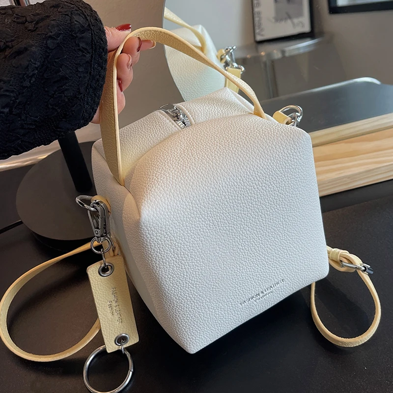 

Square Tote Bag High Quality Soft Pu Leather Women's Designer Handbag 2022 Summer New Temperament All-match Mini Messenger Bags