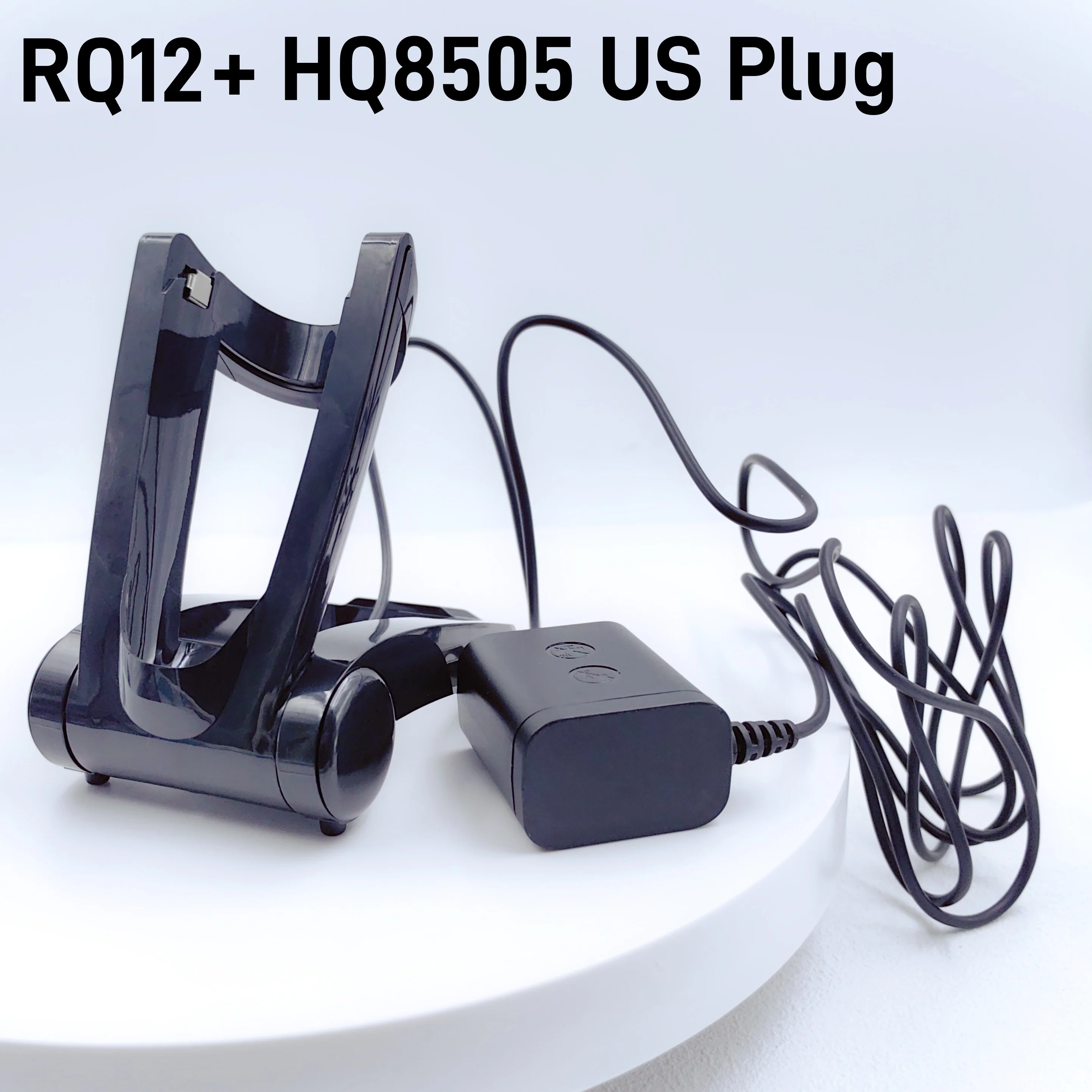 RQ12 Shaver Charging Stand Base + HQ8505 Power Cord Combo Compatible With Philips Norelco SensoTouch 3D 1250X 1255X 1260X 1280X