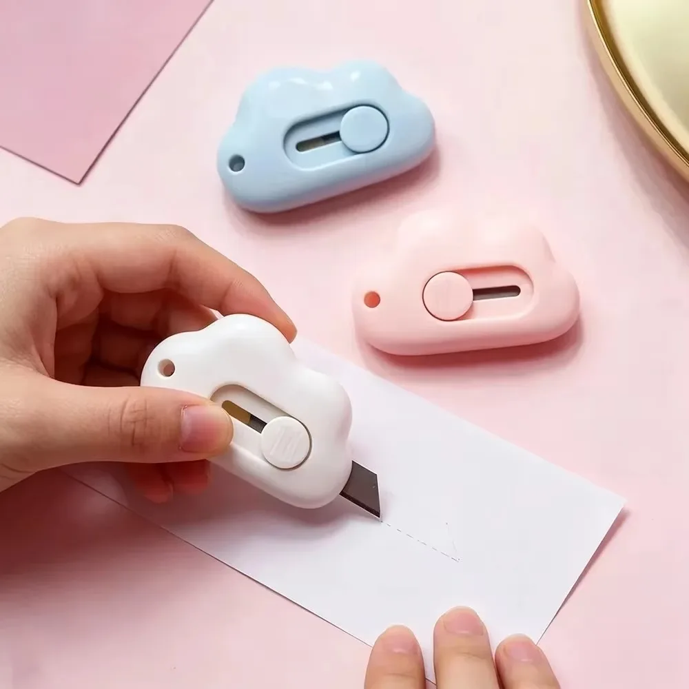 Cute Rabbit Cloud Mini Utility Knife Portable Paper Cutter Razor Blade Office School DIY Craft Stationery