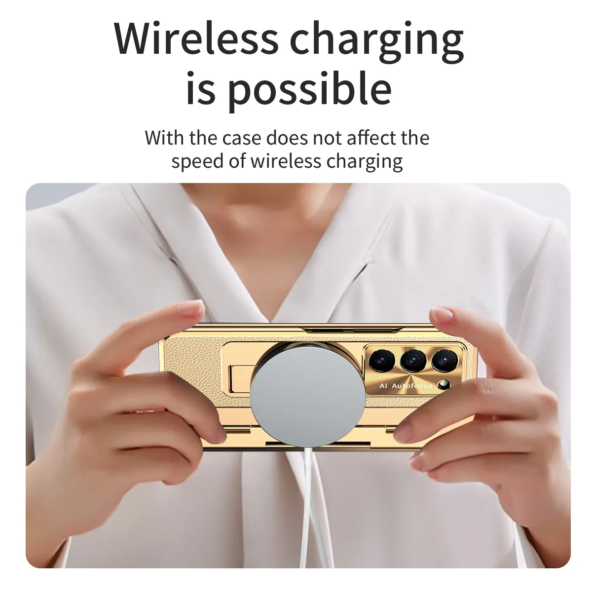 Jednoczęściowa folia ochronna na szkło z zawiasami do Z Fold 8, skórzana podstawka z powłoką galwaniczną, etui ochronne do Samsung Galaxy Z Fold7 4 5 6 — zdjęcie produktu 5