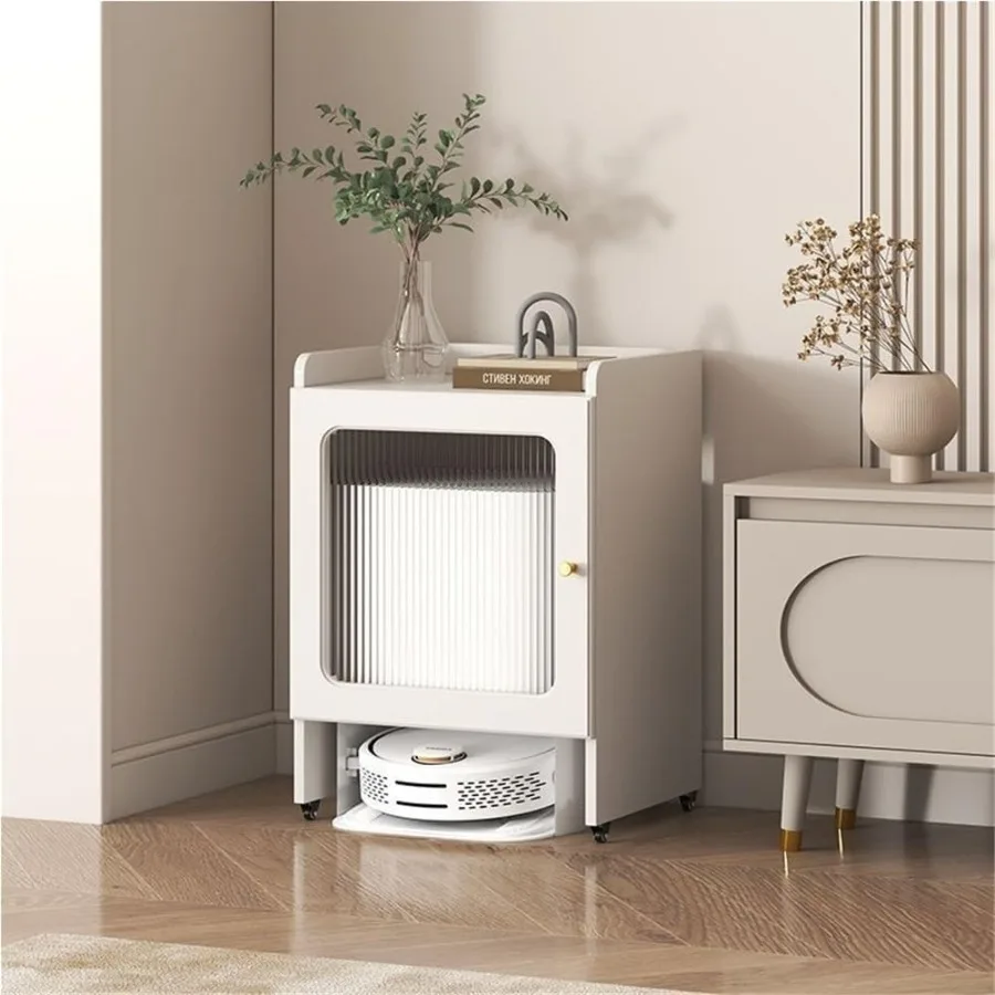 

Шкаф для хранения с дверцами и ящиками для робота-пылесоса Шкаф для хранения пылесоса для гостиной Шкаф для робота для дома O