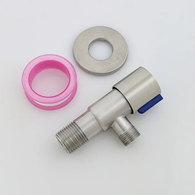 Vanne d'angle 1/2 entrée 3/8 sorties, vannes d'angle de remplissage de toilettes, lavabo d'évier, robinet de chauffe-eau pour cuisine, accessoires de salle de bains