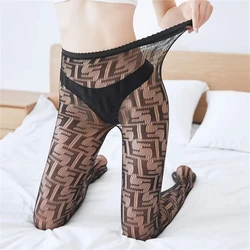 Hot Sexy Women's Mesh Tights Design High Elasticity Pantyhose Hollow Fishnet Black Stockings Lace Classic Ladies Sexy Pantyhose