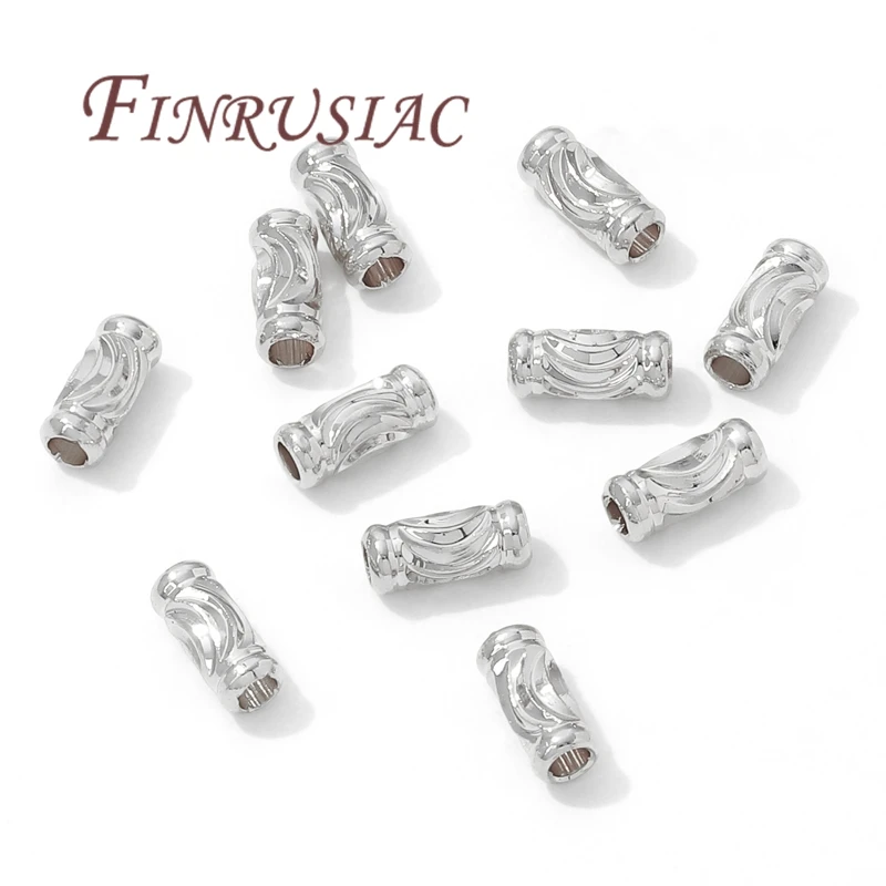 3 مللي متر * 7 مللي متر أنبوب الخرز خزر عازل 18K مطلية بالذهب فواصل للخرز ، DIY بها بنفسك مستلزمات صناعة المجوهرات ، قلادة/أساور اكسسوارات