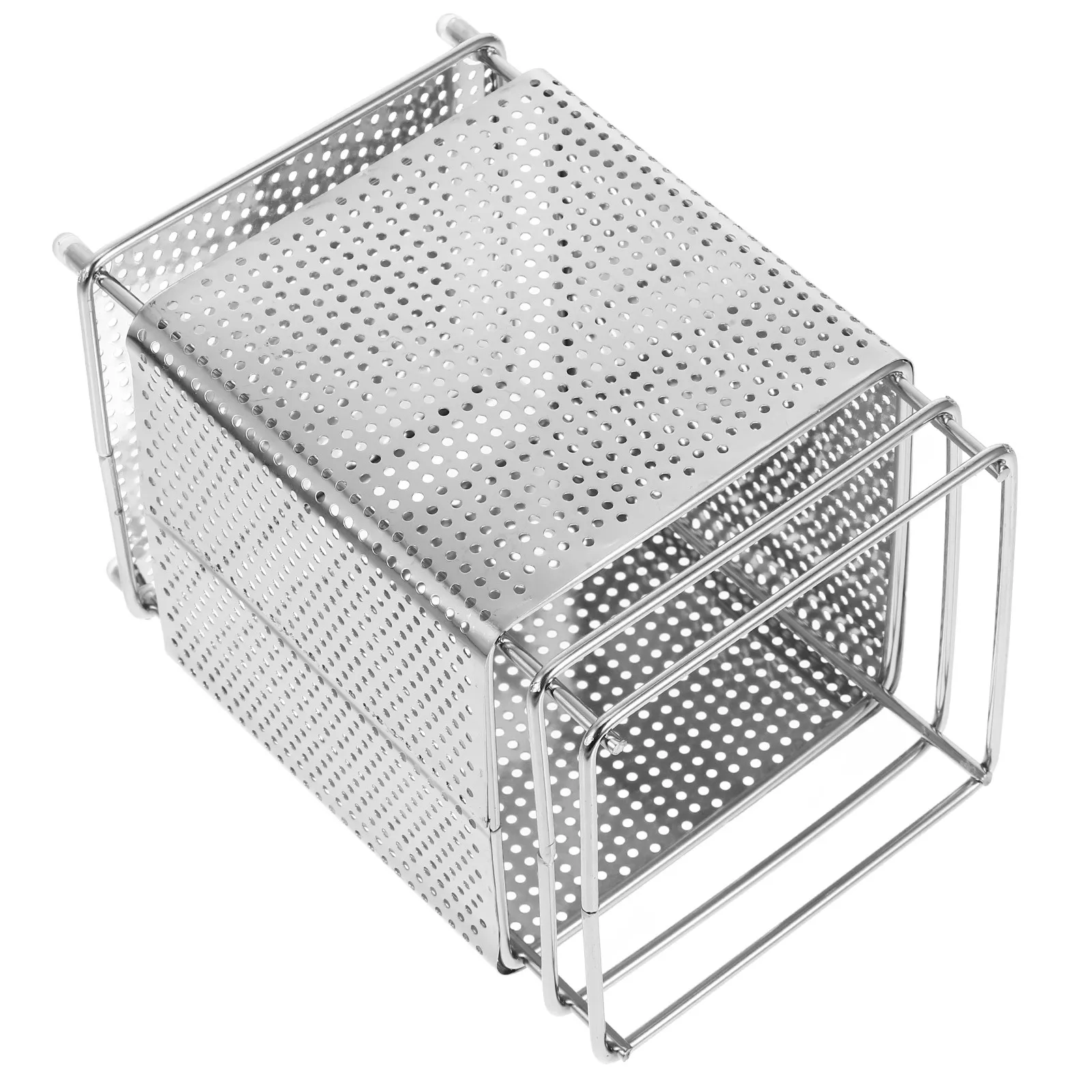 Stainless Steel Hanging Drainage Chopstick Holder Kitchen Utensil Organizer Flatware Storage Barrel Counter Storage