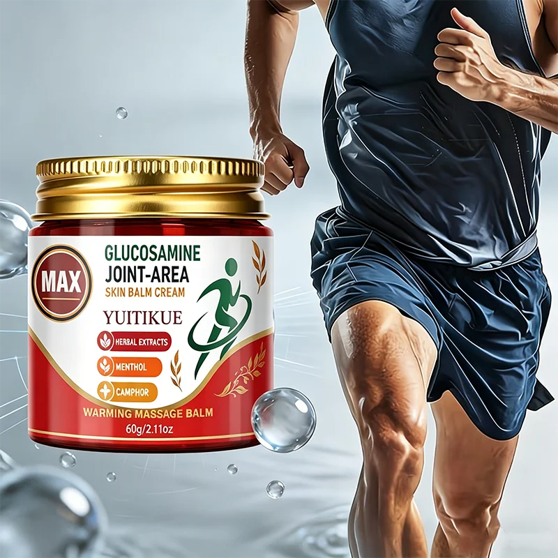 YUITIKUE Max Glucosamin Wärmender Gelenkmassagebalsam Kräuterextrakt Menthol Kampfer Pflege Tägliche Muskel-Gelenk-Hautpflege 60g – Detail 4