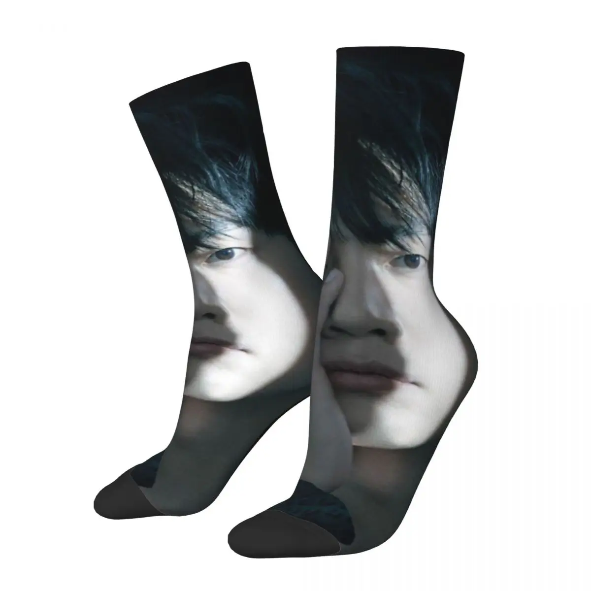 Hip Hop Vintage The Glory Kdrama Crazy Men's Compression Socks Unisex The Glory Kdrama Street Style Seamless Printed Crew Sock