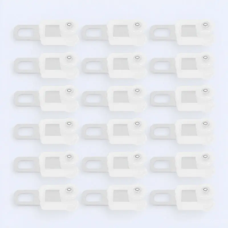 50Pcs Strong Curtain Track Glider Rollers High Quality Plastic Wheels Fit Standard Traversing Rods Smooth Sliding Heavy Load