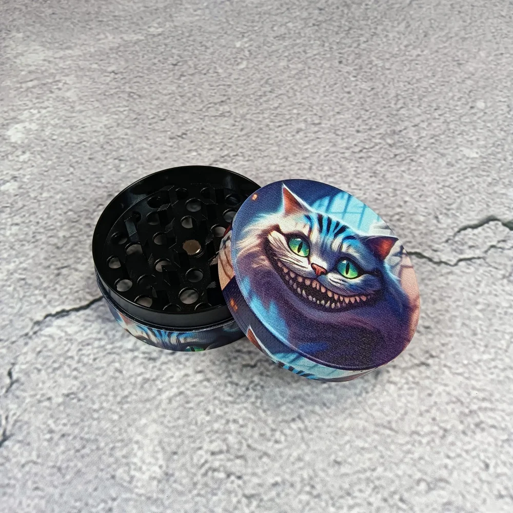2inch Cat Cartoon Metal Herb Grinder Grass Cigar Smoking Crusher 4-Layers Mill Mortar Tobacco Vanilla Bud Grinder Cigarette Tool