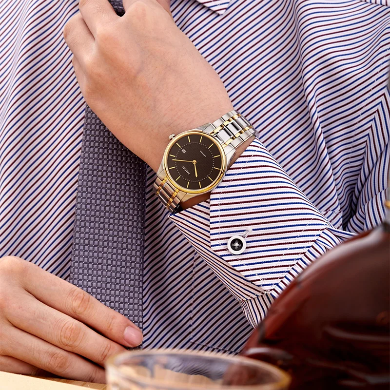 MIGE Orologio da coppia originale Miyota Orologio meccanico automatico impermeabile Amante Calendario classico Diamante Zaffiro Il suo o il suo regalo