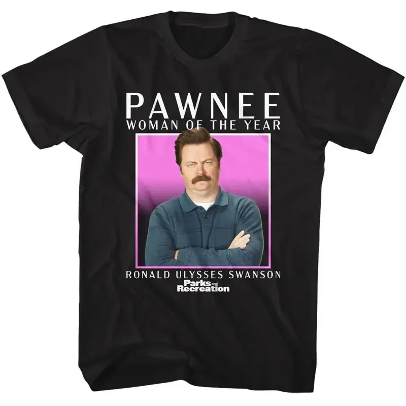 Parks and Recreation Pawnee Woman Of The Year Ronald Swanson Men's T Shirt