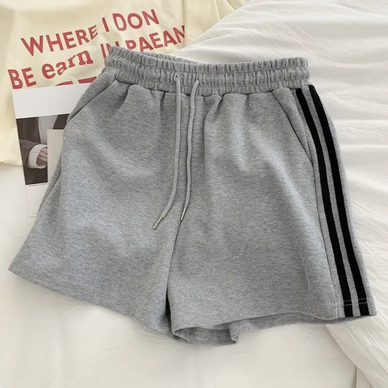 4-colors Shorts Women Summer Patchwork Drawstring High Waist Unisex Breathable Design Harajuku All-match Classic Шорты Женский - Image 5