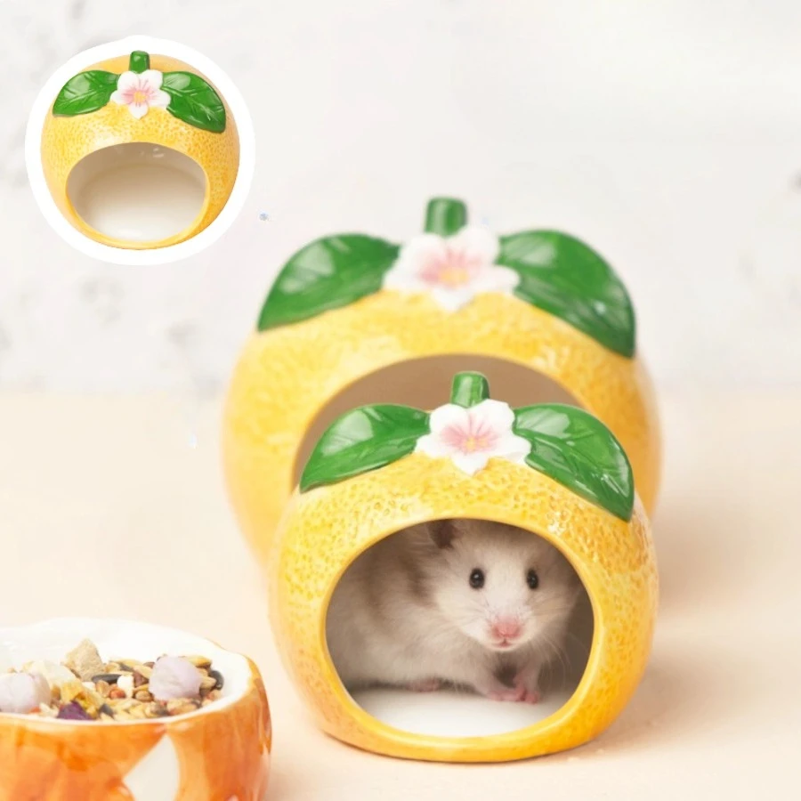 ceramicas-laranjas-hamsters-ninhos-ursos-dourados-refrescantes-de-verao-cabanas-igloos-suprimentos-para-hamsters