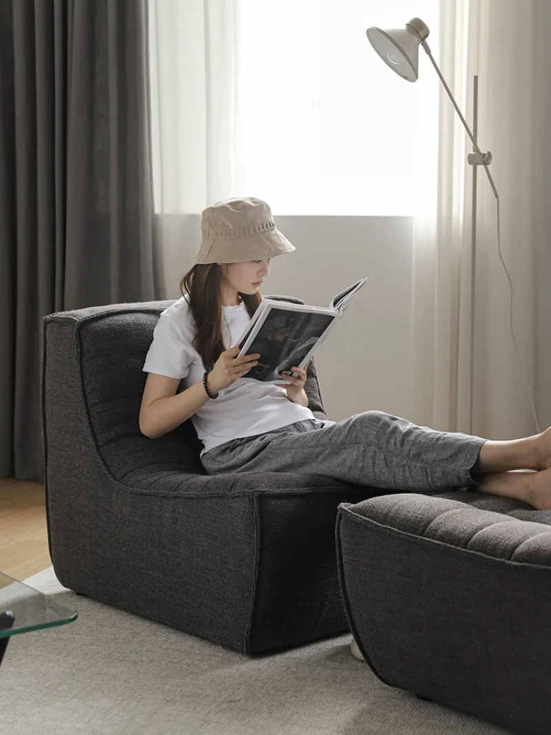 N701 وابي سابي أريكة زاوية واحدة مستوردة من القماش