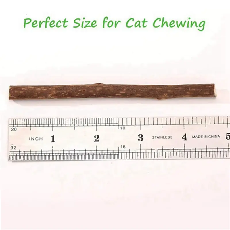 ABXF-120Pcs Natural Silvervine Sticks For Catnip Sticks Matatabi Chew Sticks Teeth Molar Chew For Cat Teeth Cleaning