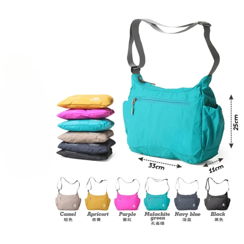 Outdoor leisure sports bag, light and anti-splashing collapsible shoulder bag.