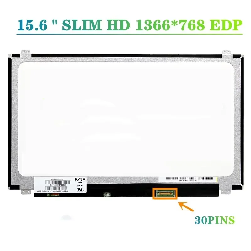 

N156BGA-EB2 Rev.C1 P/N 5D10K81084 N156BGA EB2 Matrix for Laptop Screen 15.6" HD 1366X768 30Pin FRU 5D10K81084