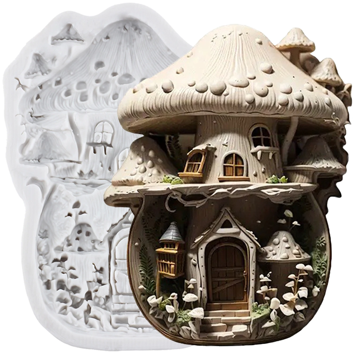 Mushroom House Sili… - image