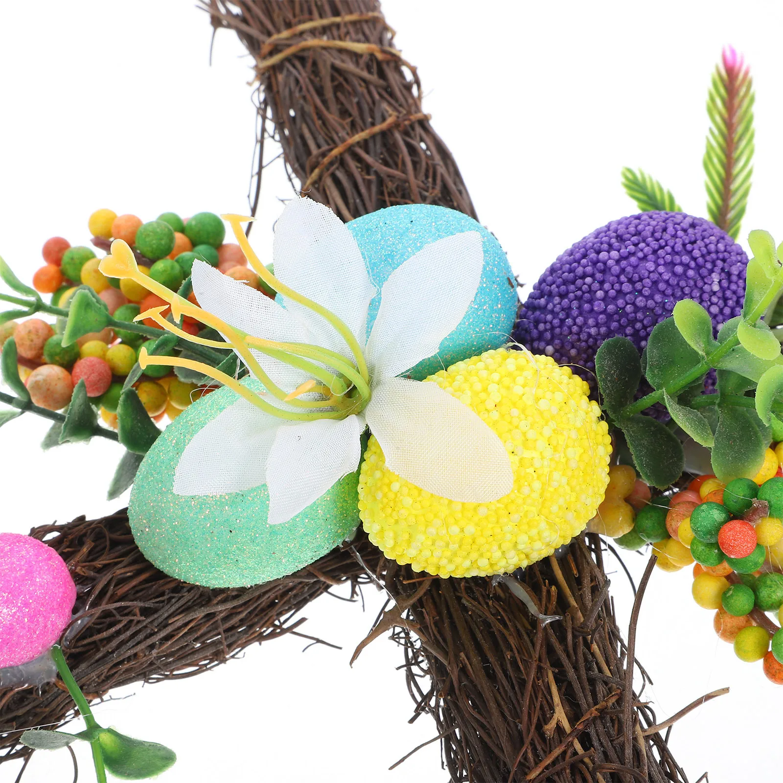 

Cross Easter Wreath Rattan Front Door Hanging Cross Decoration Indoor Outdoor Spring Door Decor Easter Wreath Wreaths for Wall