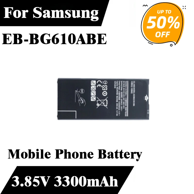 

3.85V 3300mAh EB-BG610ABE Phone Battery For Samsung Galaxy J7 Prime/On7 2016 J7 Max/J6 Plus/J4 Plus Brand-New High Quality