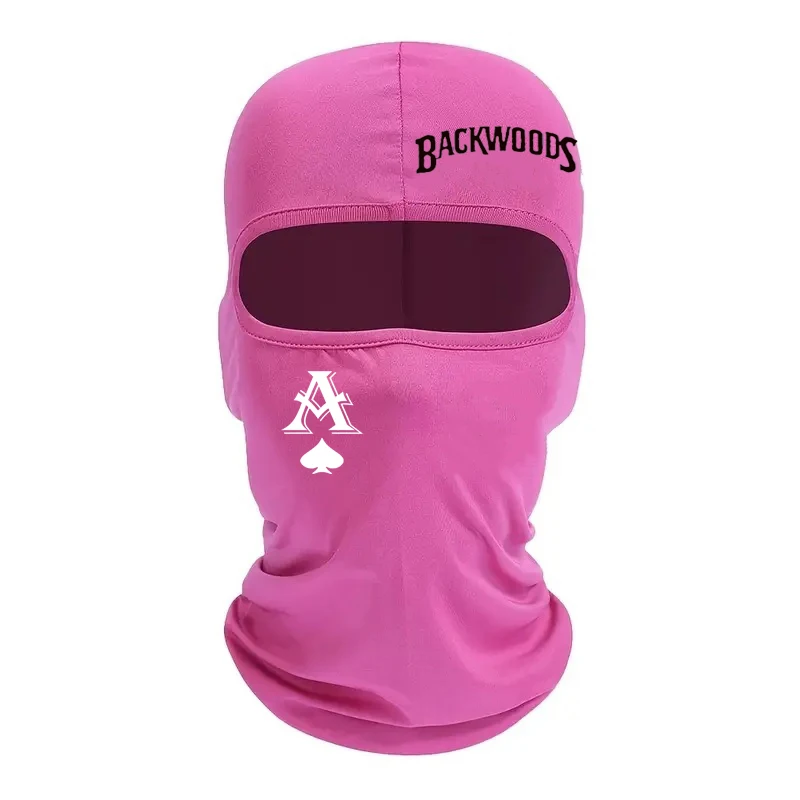 قطعة واحدة من عصابة الرأس المطبوعة بأحرف لركوب الدراجات في الهواء الطلق للرجال، قناع وجه عالمي عصري لجميع المواسم