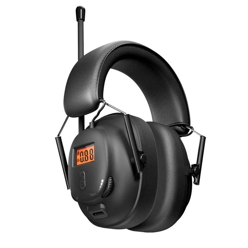 M07K-Bluetooth 5.4 AM/FM Radio Headphones With Ear Protection, Rechargeable Noise-Canceling Earmuffs For Gardening Welding