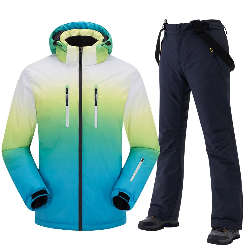

Men's Ski Suit Casual Thickened Snow Jacket High Quality Design Warm Fashion Hooded Coat Outdoors Ski Suit Winter Jack