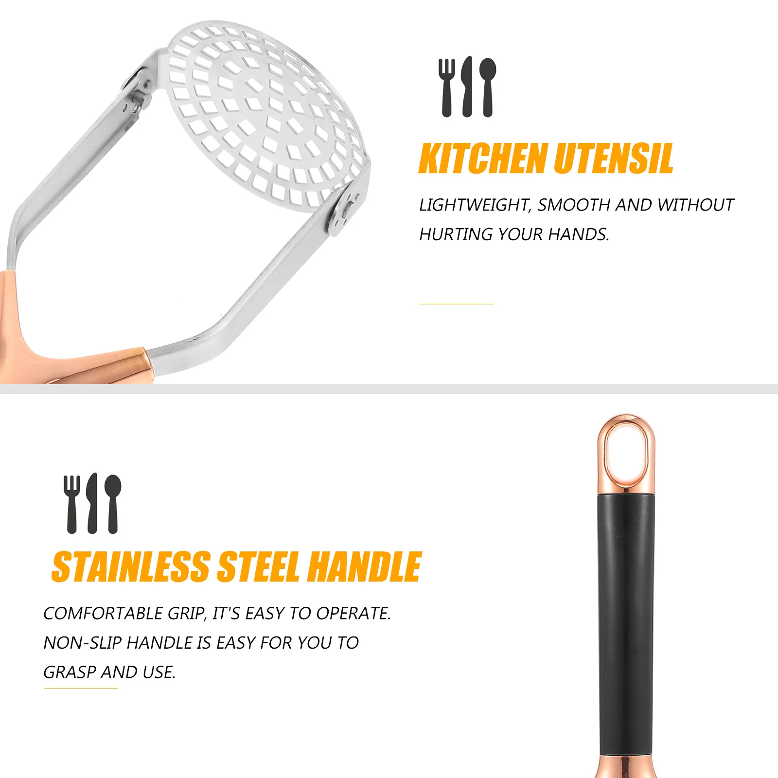 

Food Press Mash Manual Potato Presser Potatoes Masher Mashed Smasher Stainless Steel