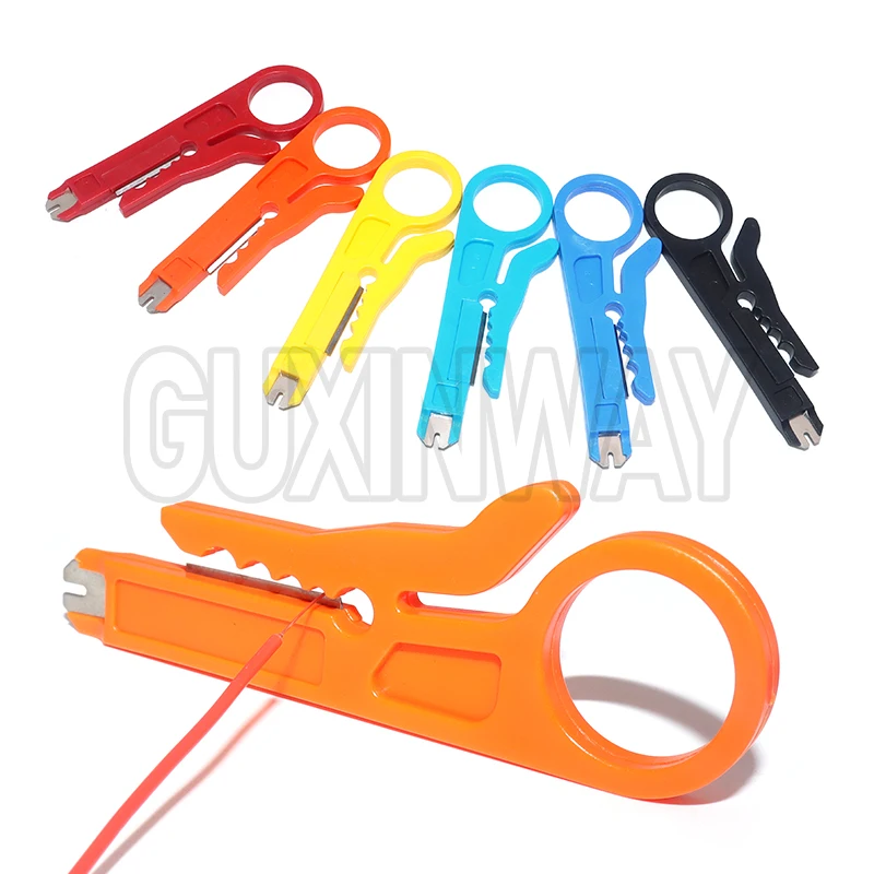 1pcs Wire Stripping Cutter Crimping Tool Cable Stripper Knife Crimper Plier Mini Portable Decrustation Electrical Straight