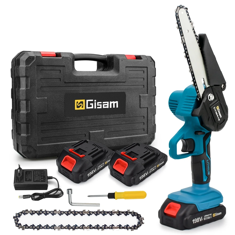 6 Polegada mini serra elétrica com corrente de reposição recarregável handheld poda motosserra