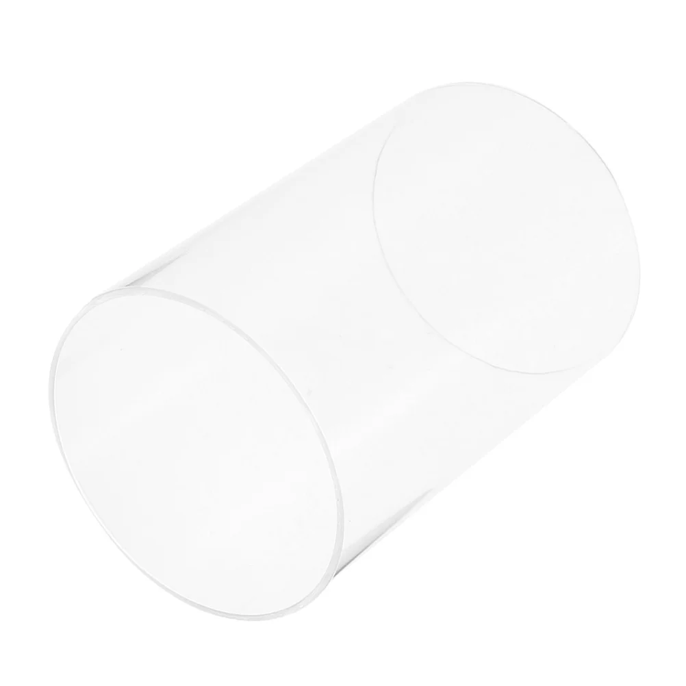 

6x4inch Glass Shade Transparent Cylinder Sleeve Windproof Protection for Candles Clear Hurricane Holder for Home Wedding