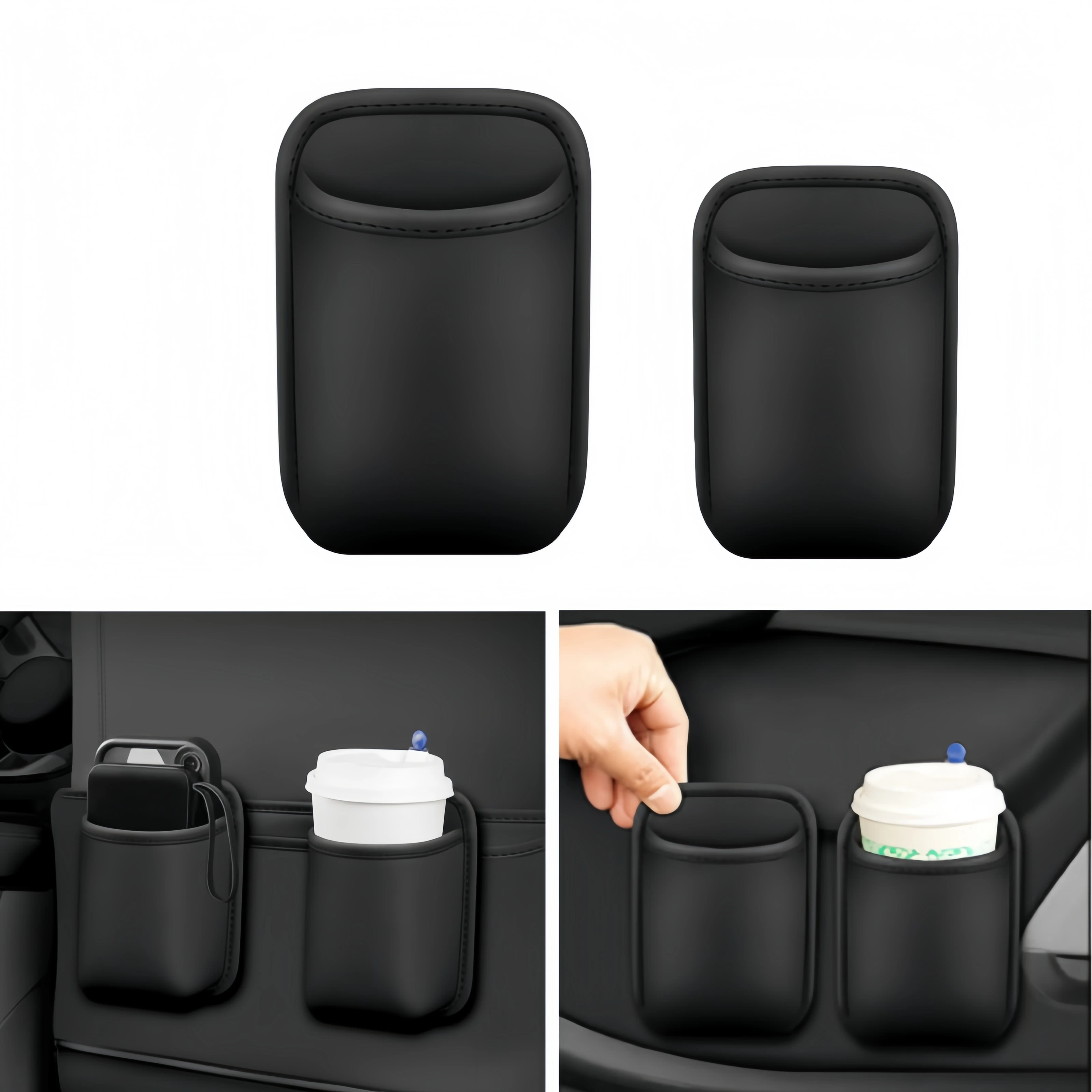 Universal Car Door Cup Holder Box Back Clip Design Drink Rack Storage Bin Back Organizer Pocket Bottle Holder Interior Accessory