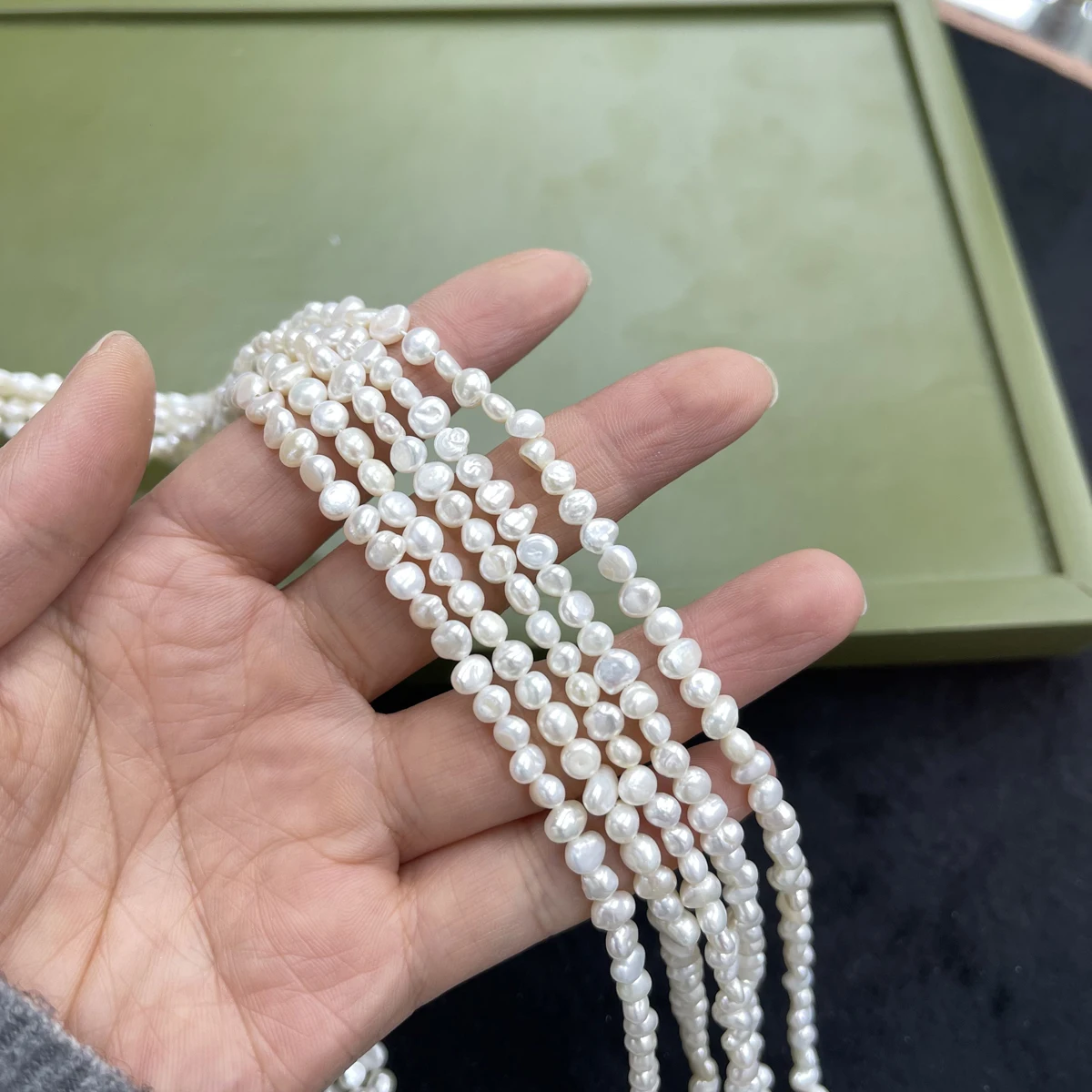 4-5mm Irregularly Shaped Natural Freshwater Pearl Semi-finished Beads for Jewelry Making DIY Women Necklace Bracelet Accessories