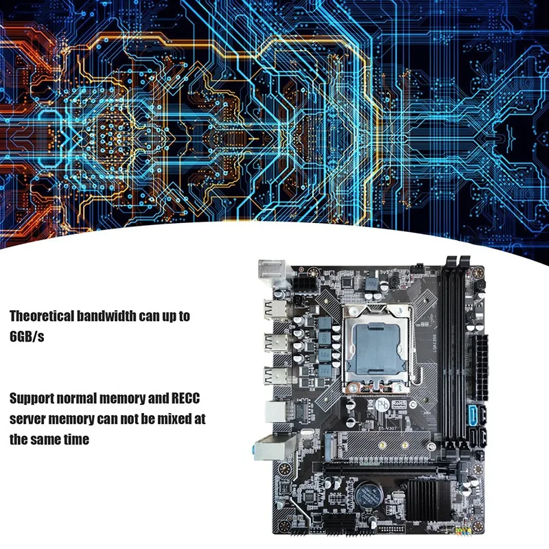 

X79 Desktop PC Motherboard Set+E5 2420 CPU+2X 4G DDR3 RAM M.2 NVME LGA1356 DDR3 Memory Slot SATA3.0 Gaming Motherboard