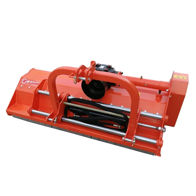 Tow behind flail mower pto driven side hydraulic offset flail mower