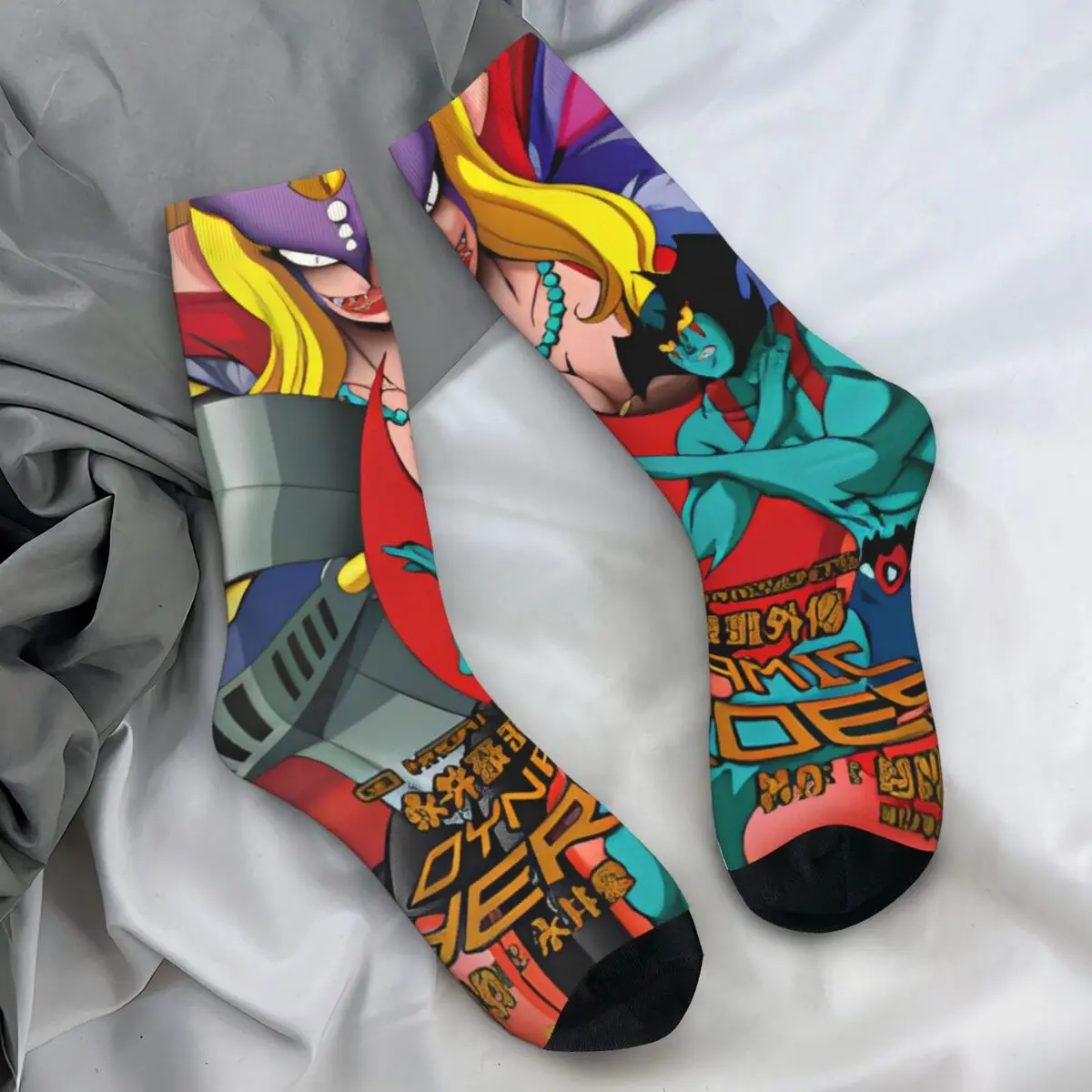 Mazinger Z UFO Roboter Grendizer Socken Lustige Strümpfe Herbst Anti-Rutsch Erwachsene Männer Socken Hochwertige bedruckte Outdoor-Socken