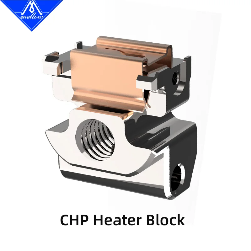 Mellow CHP Heater Block aluminium/Copper Compatible with V6/Volcano/Crazy/Dragon Hotend 3D Printer Part  82W heating tube