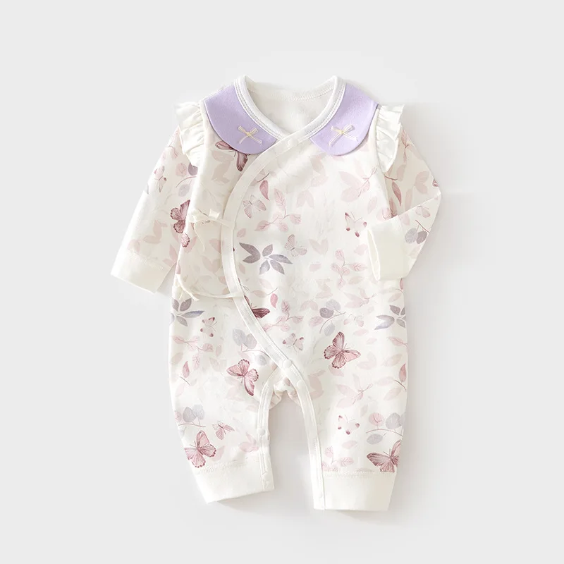 

Baby Rompers Newborn Jumpsuit Autumn and Winter Pure Cotton Boneless Clothes Newborn Gown Baby Spring and Autumn Romper