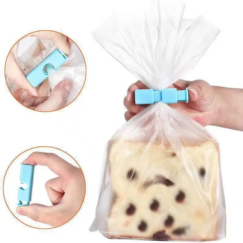 4PCS Multipurpose Bread Sealer Press-fit Spring Seal Clips For Toast Food Bag Lock Button Food Preservation Sealing Clips