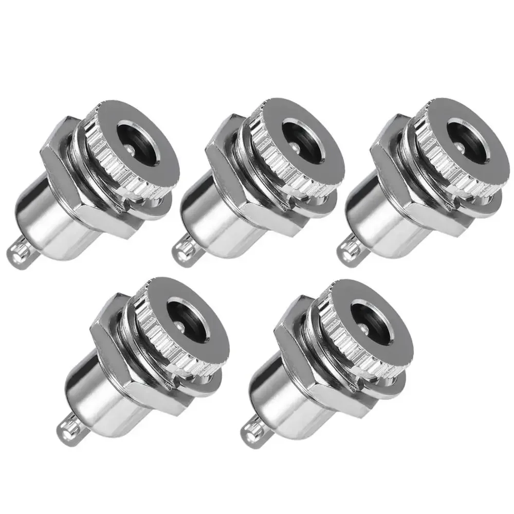Nuovo 5-Pack DC-099 5.5mm x 2.1mm 30V 10A presa Jack di alimentazione cc, adattatore connettore filettato femmina per montaggio a pannello