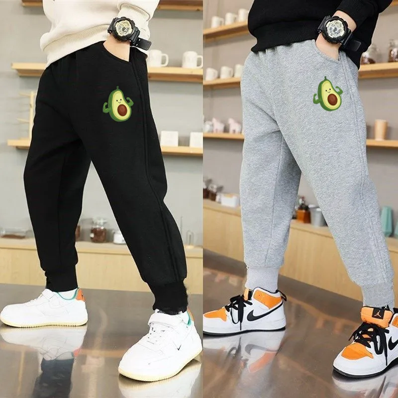 

Boys Cute Fruit avocado Pants Spring Autumn Trousers Elastic Waist Sweatpants for Boys Girls Joggers