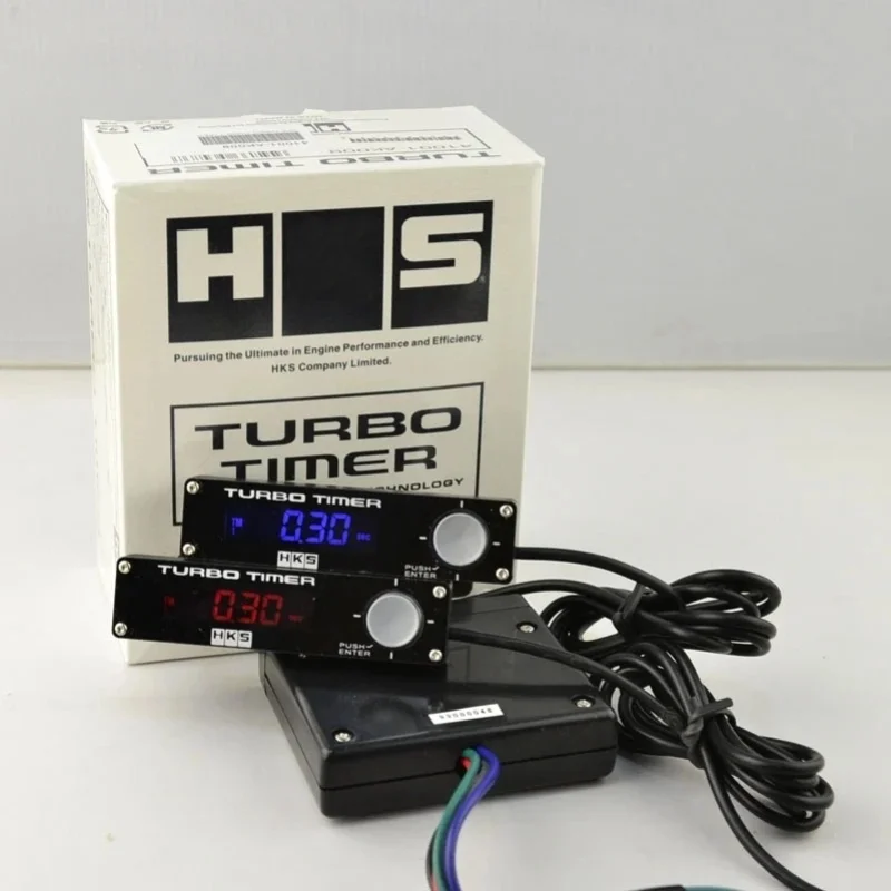 Typ 0, Rennwagen-Turbo-Timer, weiß/rot/blau, digitale LED-Anzeige 41001-AK009 mit Logo – Detail 1