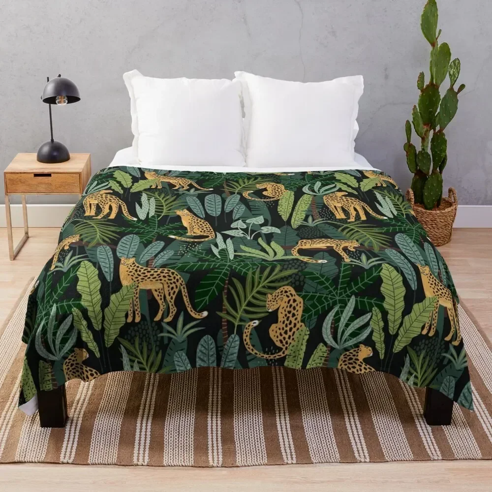 

Indian jungle pattern Throw Blanket Lightweight Warm Blanket for Travel Camping