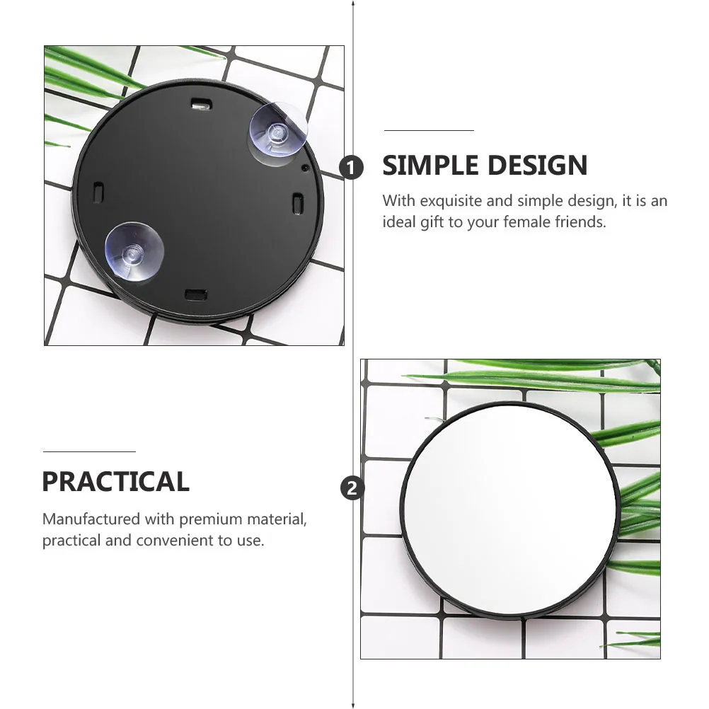 

4Pcs 5x Magnifying Makeup Mirror Suction Cups Portable Mirror Exquisite Design Suitable for All Ages Women