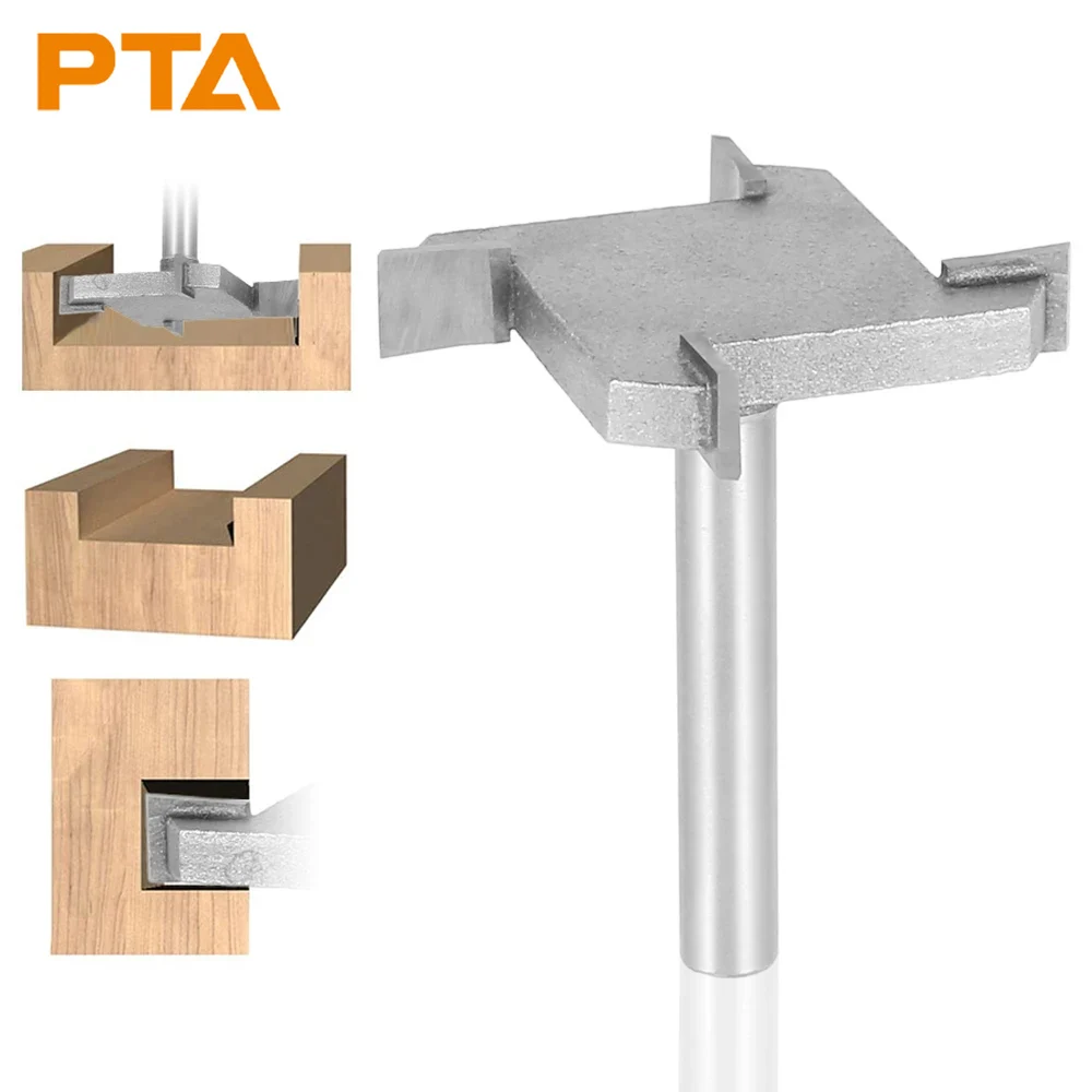 

Z4 Т-образный долбежный резак Деревообрабатывающий инструмент Фрезы с хвостовиком 6 мм Деревообрабатывающий фрезерный станок